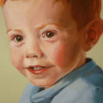 Retrato infantil al óleo
